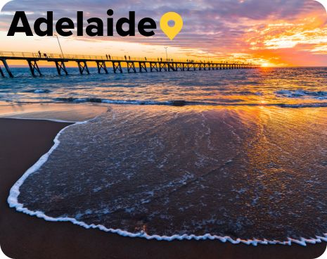 Port Noarlunga Beach at sunset 